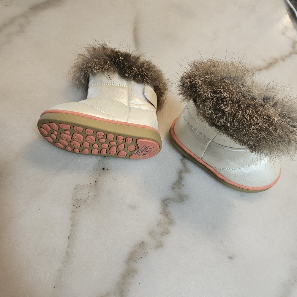 Stylish Fur-Trimmed Kids Boots